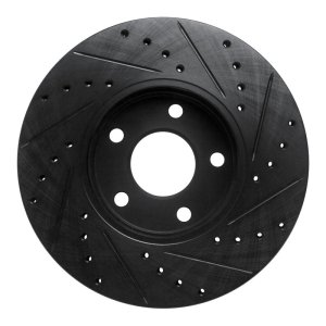 Ford Transit Connect Brake Rotor (1) - Front Left - R1 Concepts - Drilled & Slotted - Black - `10-`13 Ford Transit Connect Brake Rotor (1) - Front Left - R1 Concepts - Drilled & Slotted - Black - `10-`13